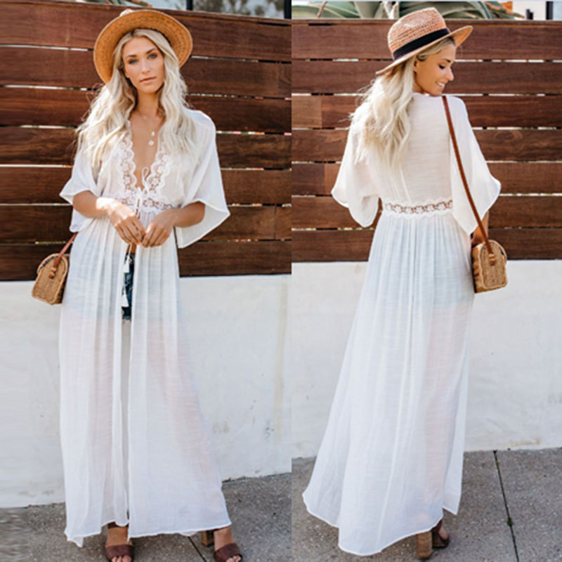 Women Beach Dress Swimwear Sex - Cover Up Kaftan บทวิจารณ์และราคา