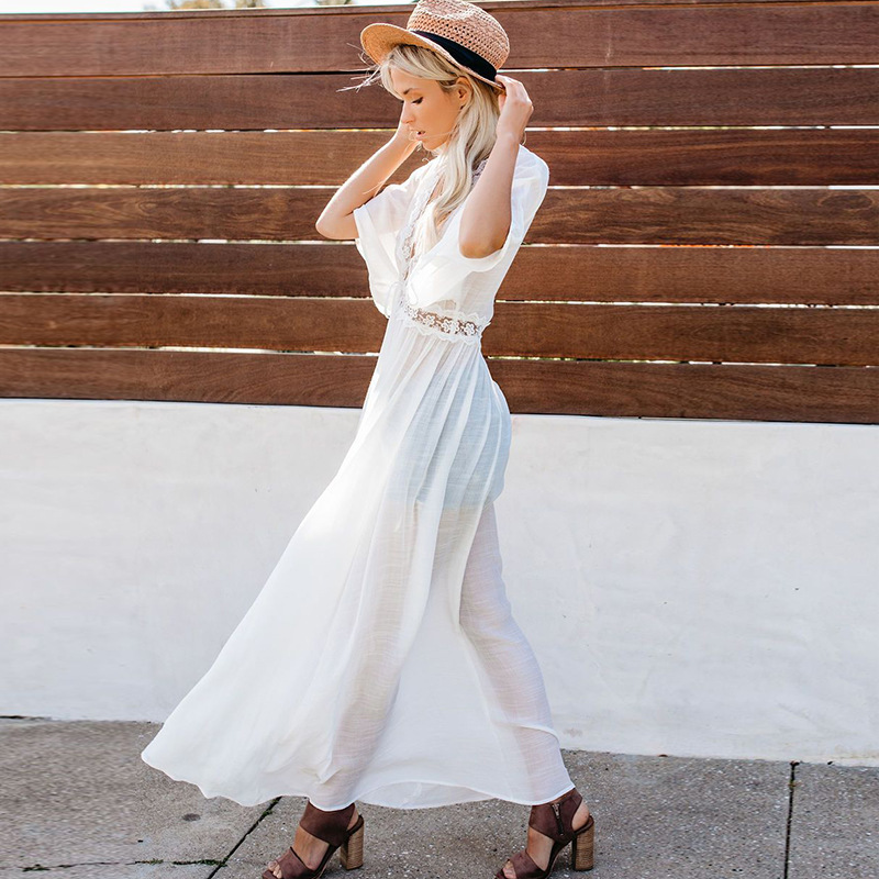 Women Beach Dress Swimwear Sex - Cover Up Kaftan บทวิจารณ์และราคา