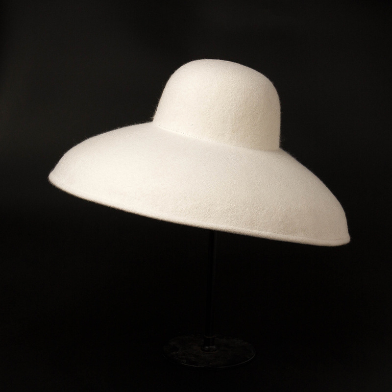 Classical Big Wide Brim Wool F - Hat Floppy Wide บทวิจารณ์และราคา