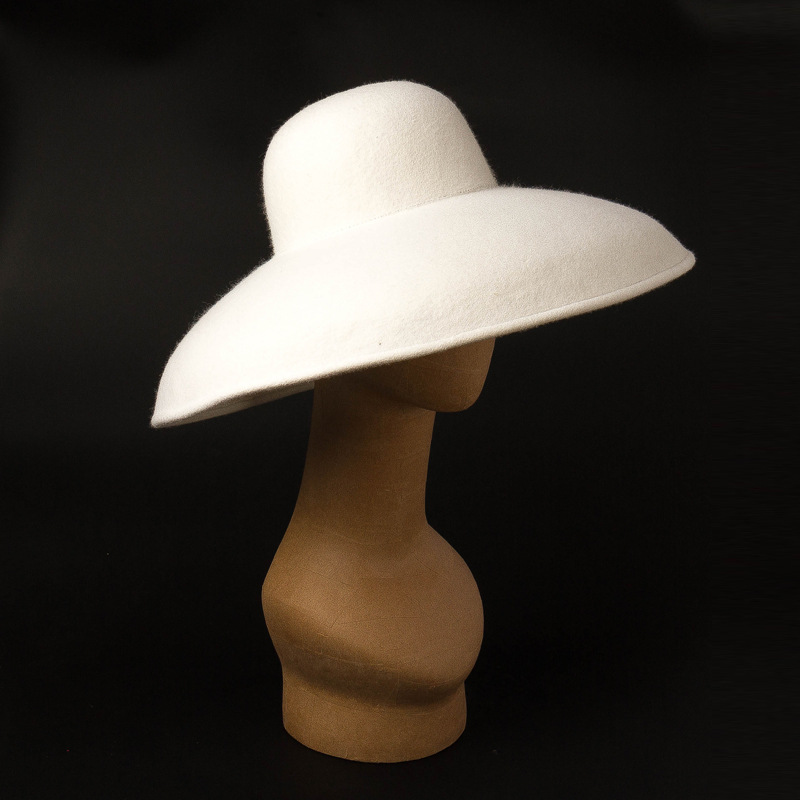 Classical Big Wide Brim Wool F - Hat Floppy Wide บทวิจารณ์และราคา
