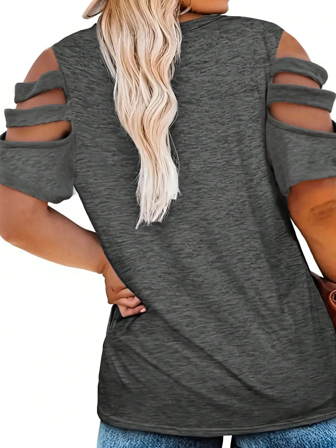 Women Fashion Plus Size 1XL-5X - Blouse Off Shoulder บทวิจารณ์และราคา