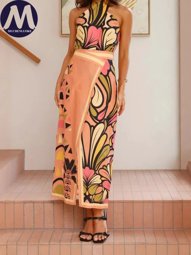 Set 2 Piece Woman Summer New S - Linen Dress Wrap บทวิจารณ์และราคา