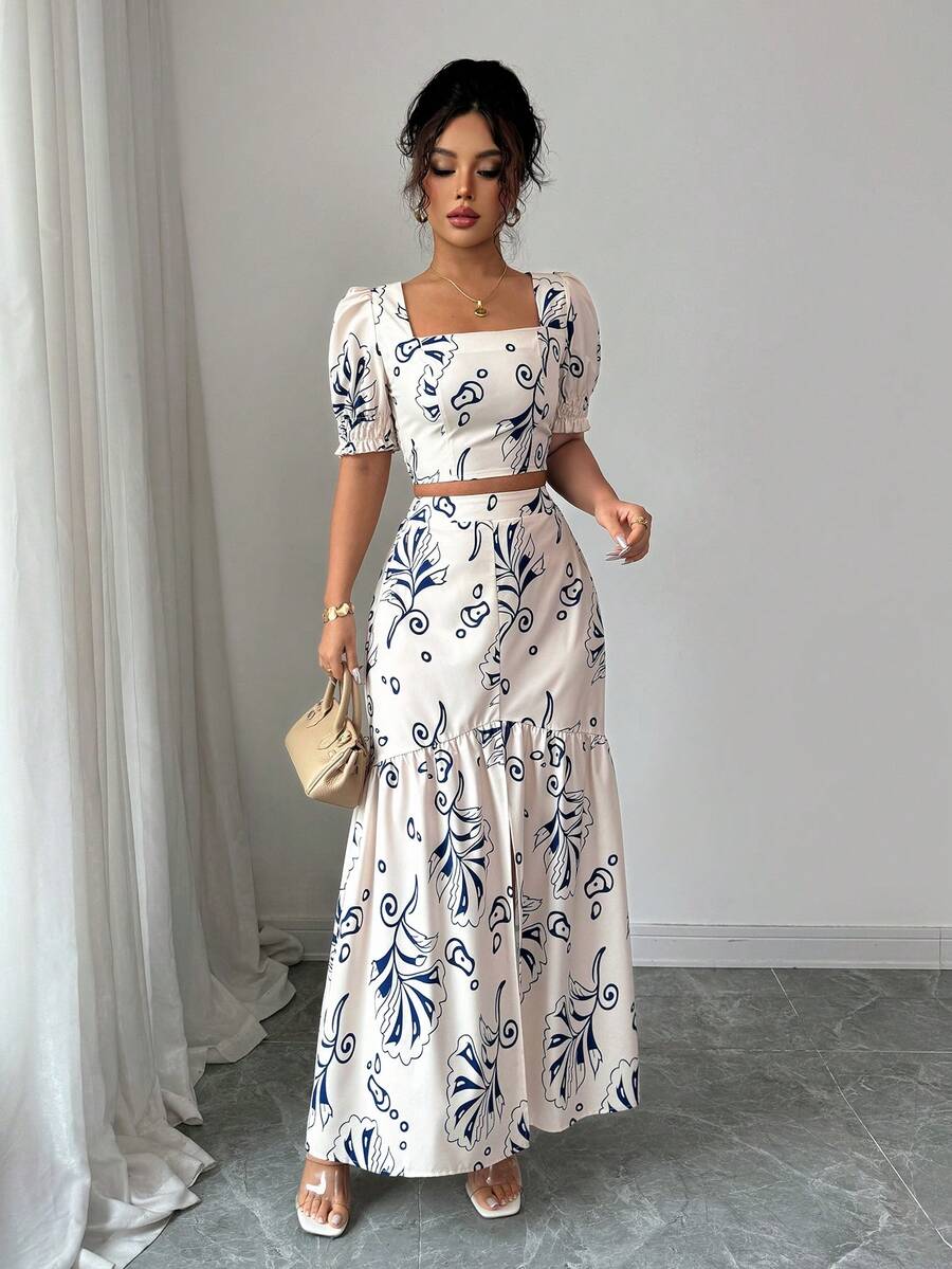 2026 Women Summer Two Piece Ou - Romper Floral Print บทวิจารณ์และราคา