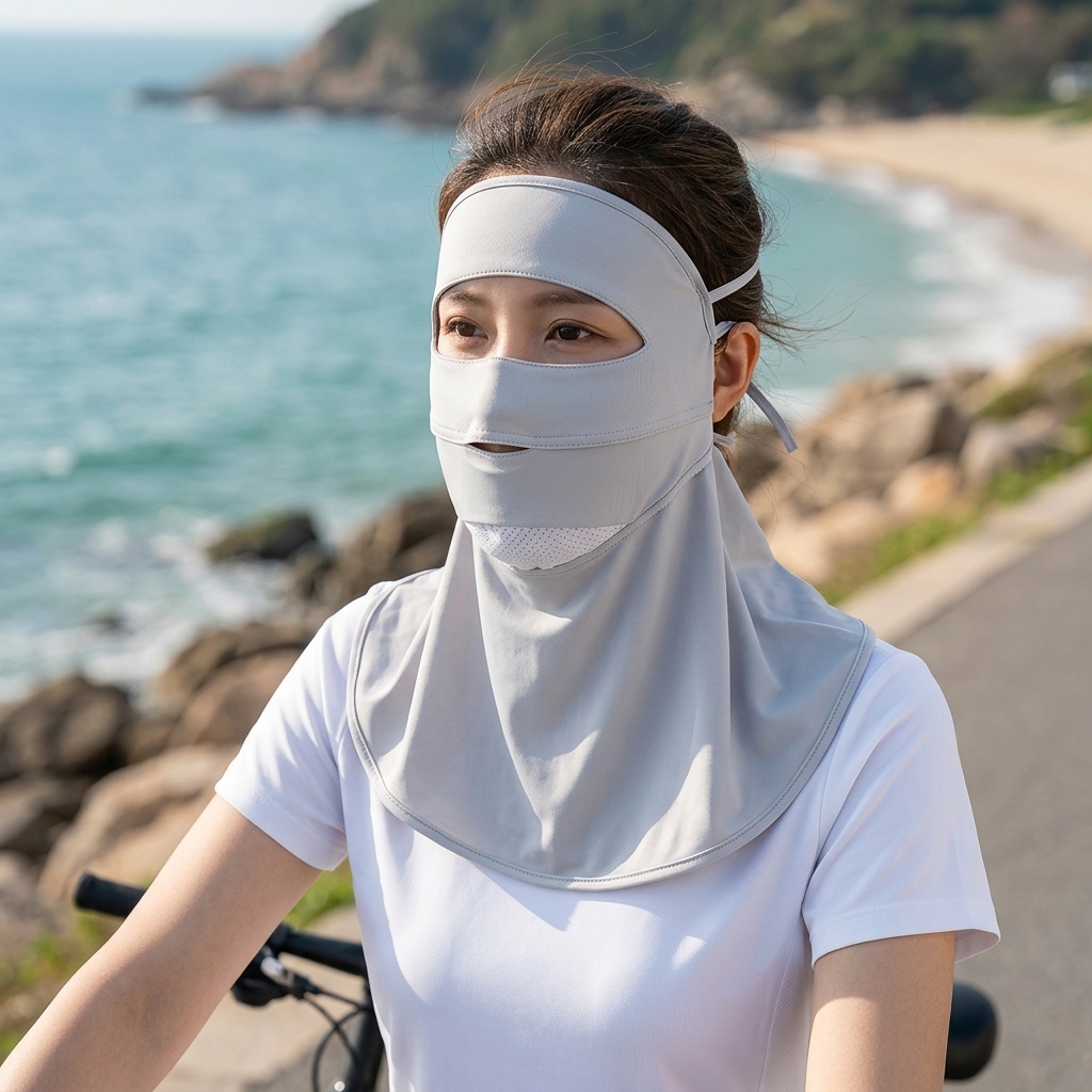 Ice Silk Full Face Sun Protect - Headband Summer Knit บทวิจารณ์และราคา