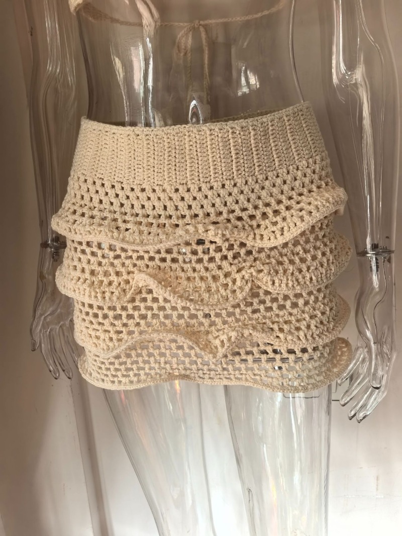 Women Hand Crochet Knitted Ruf - Crop Top Crochet บทวิจารณ์และราคา