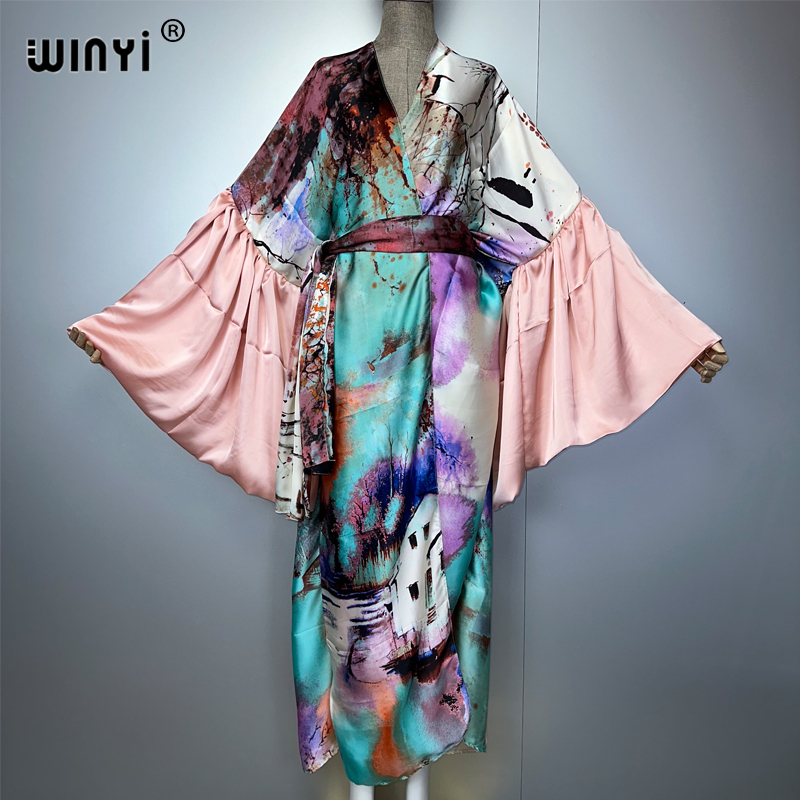WINYI Summer Kimono party dres - Cover Up Kaftan บทวิจารณ์และราคา