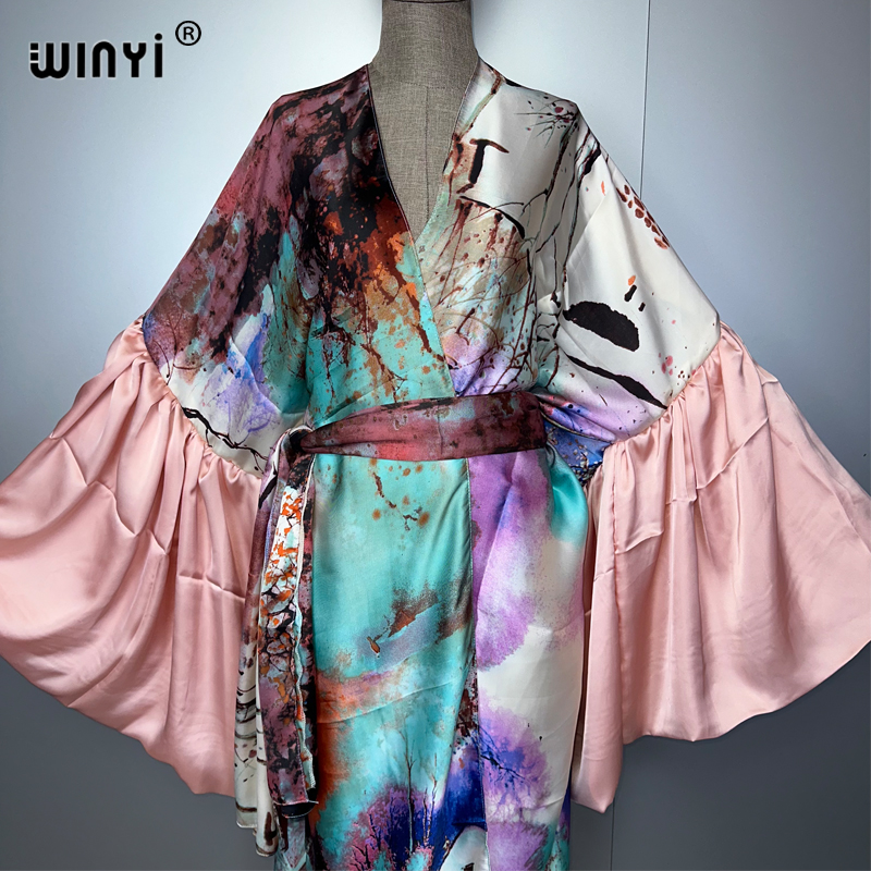 WINYI Summer Kimono party dres - Cover Up Kaftan บทวิจารณ์และราคา