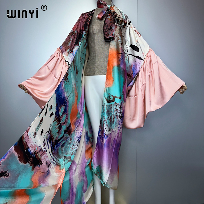 WINYI Summer Kimono party dres - Cover Up Kaftan บทวิจารณ์และราคา