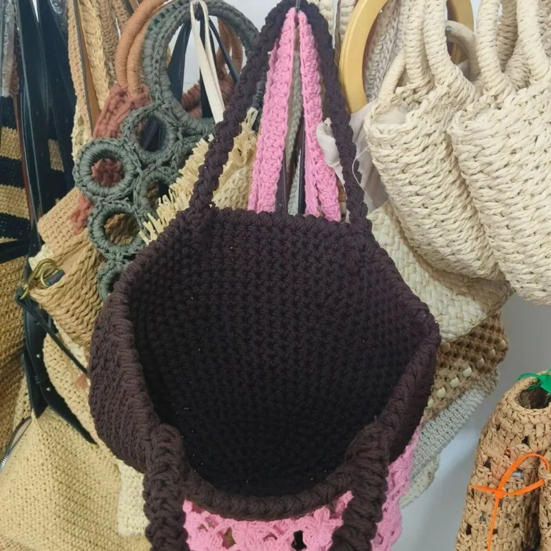 High-end hand-woven straw tote - Tote Bag Beach บทวิจารณ์และราคา