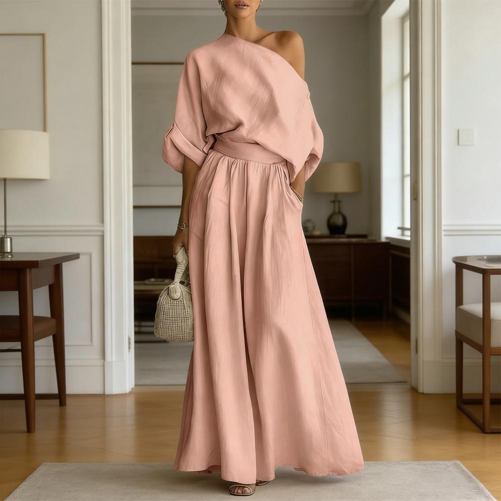 Women Blouse Pants Set Elegant - Blouse Off Shoulder บทวิจารณ์และราคา