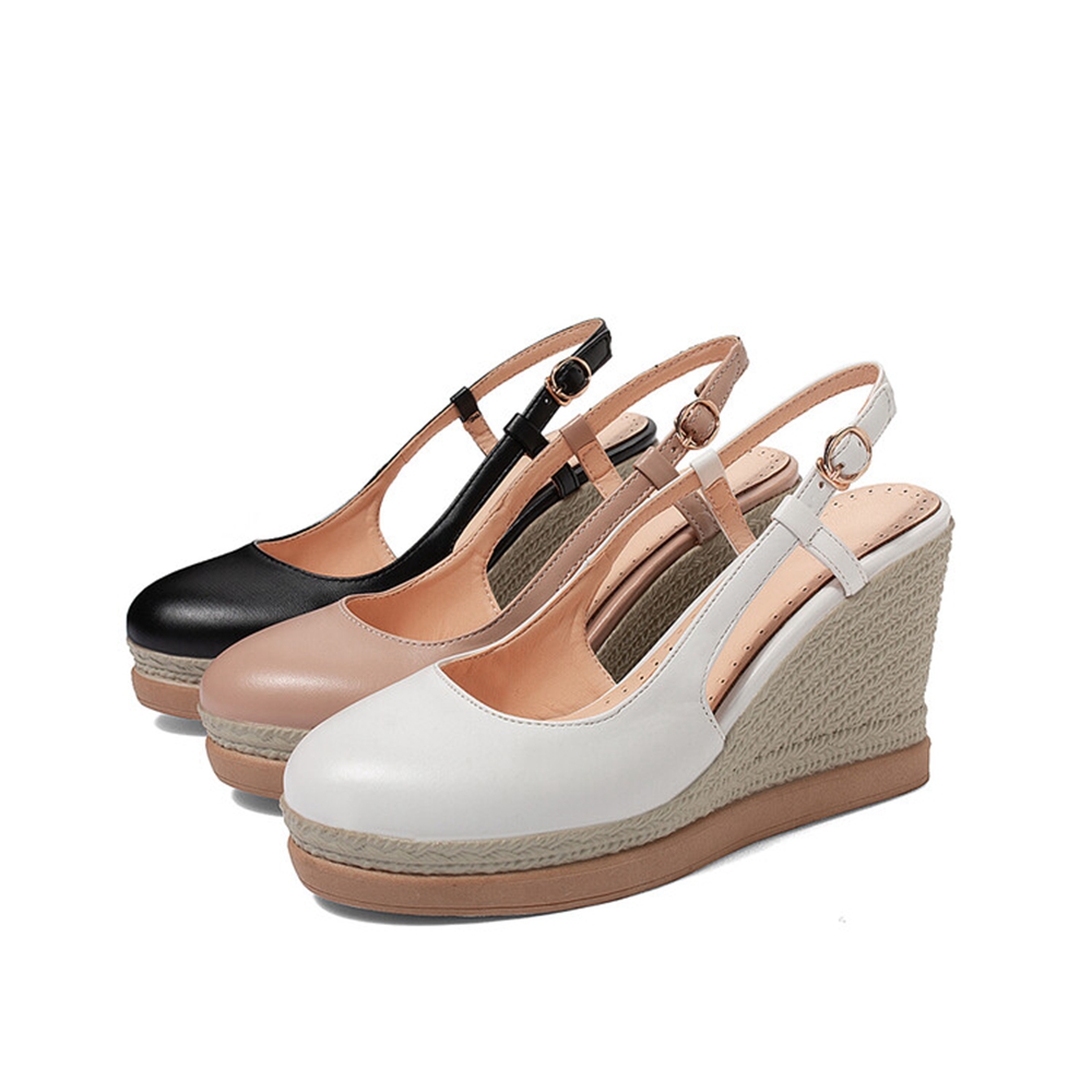 Women's T‑Strap Wedge Sandals  - Wedge Espadrille Women บทวิจารณ์และราคา