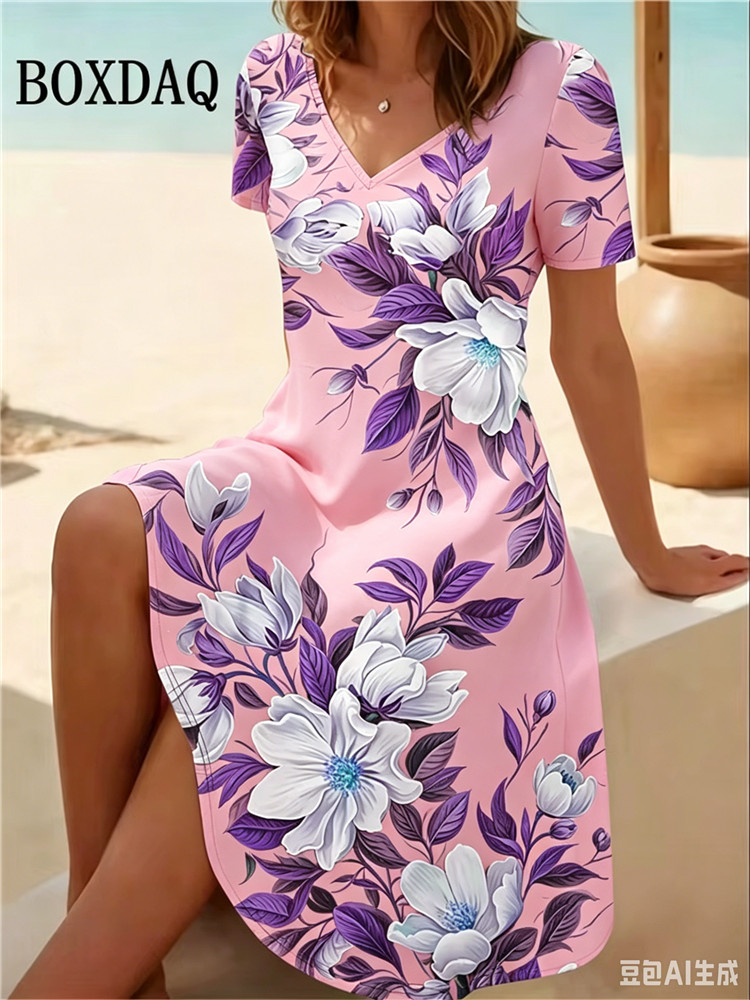 6XL Plus Size Women Dresses Su - Romper Floral Print บทวิจารณ์และราคา