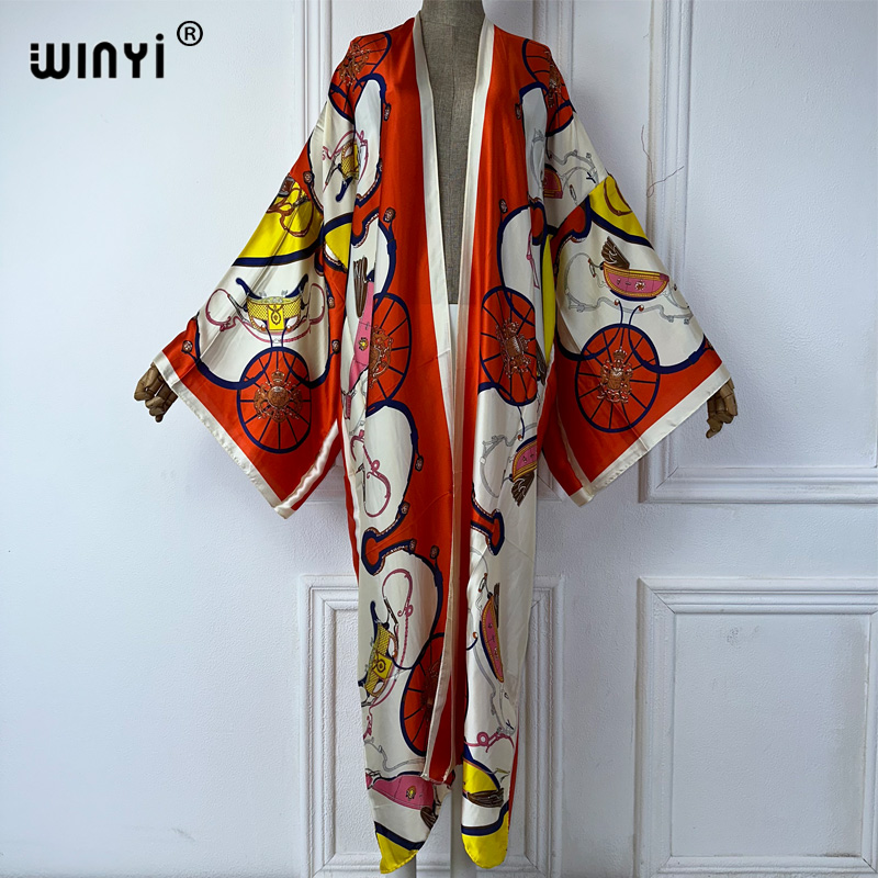 WINYI boho print Kimono Summer - Cover Up Kaftan บทวิจารณ์และราคา