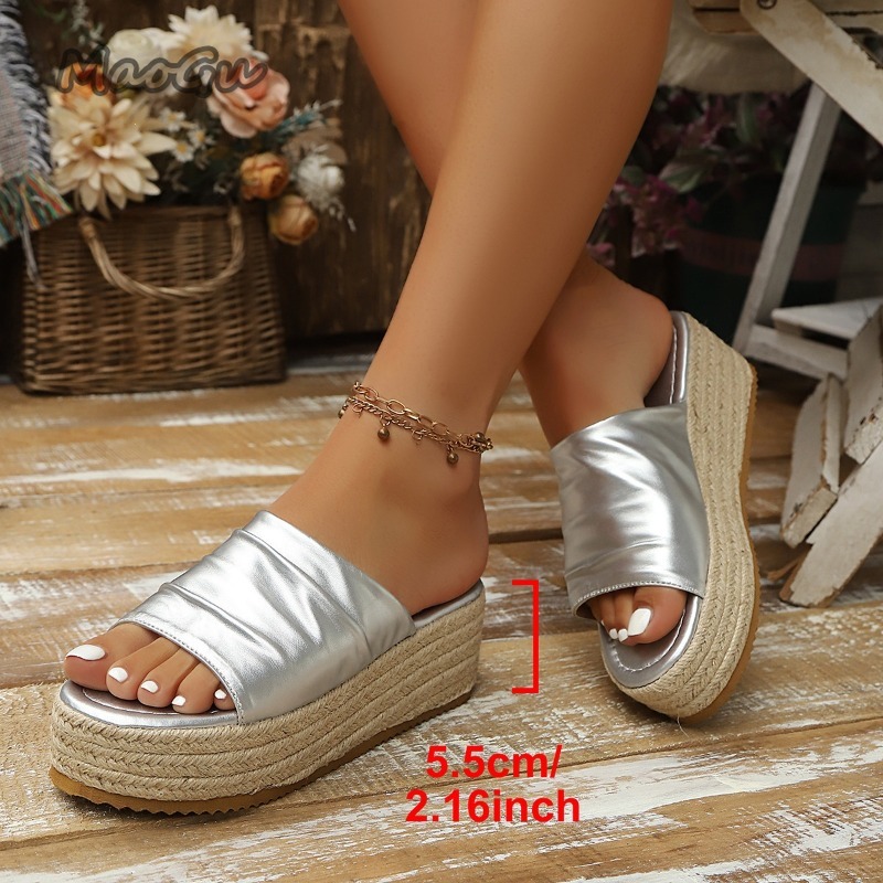 Women's Ruched Espadrille Wedg - Wedge Espadrille Women บทวิจารณ์และราคา