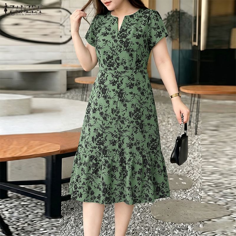 ZANZEA Women's Elegant Floral  - Midi Skirt Floral บทวิจารณ์และราคา