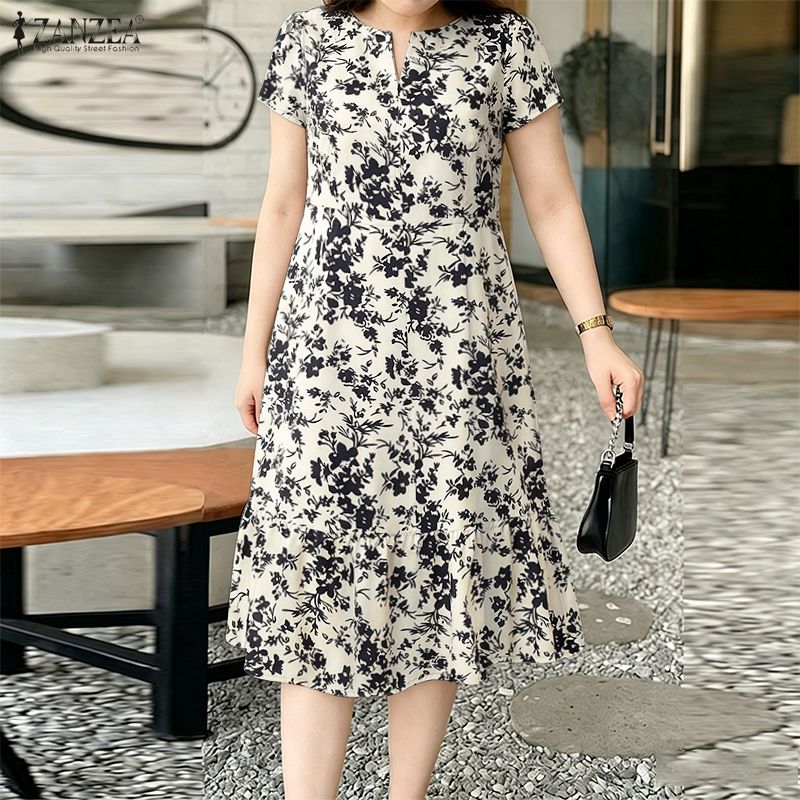 ZANZEA Women's Elegant Floral  - Midi Skirt Floral บทวิจารณ์และราคา