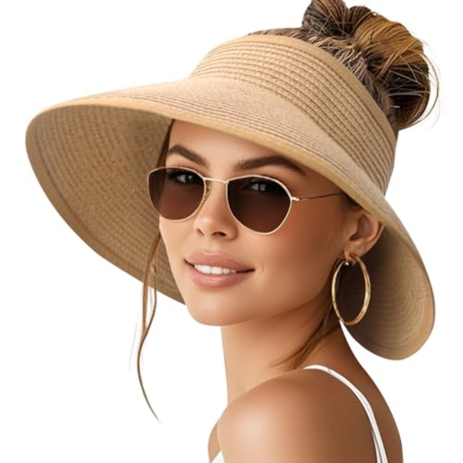 Sun Visor Hats for Women Wide  - Hat Floppy Wide บทวิจารณ์และราคา