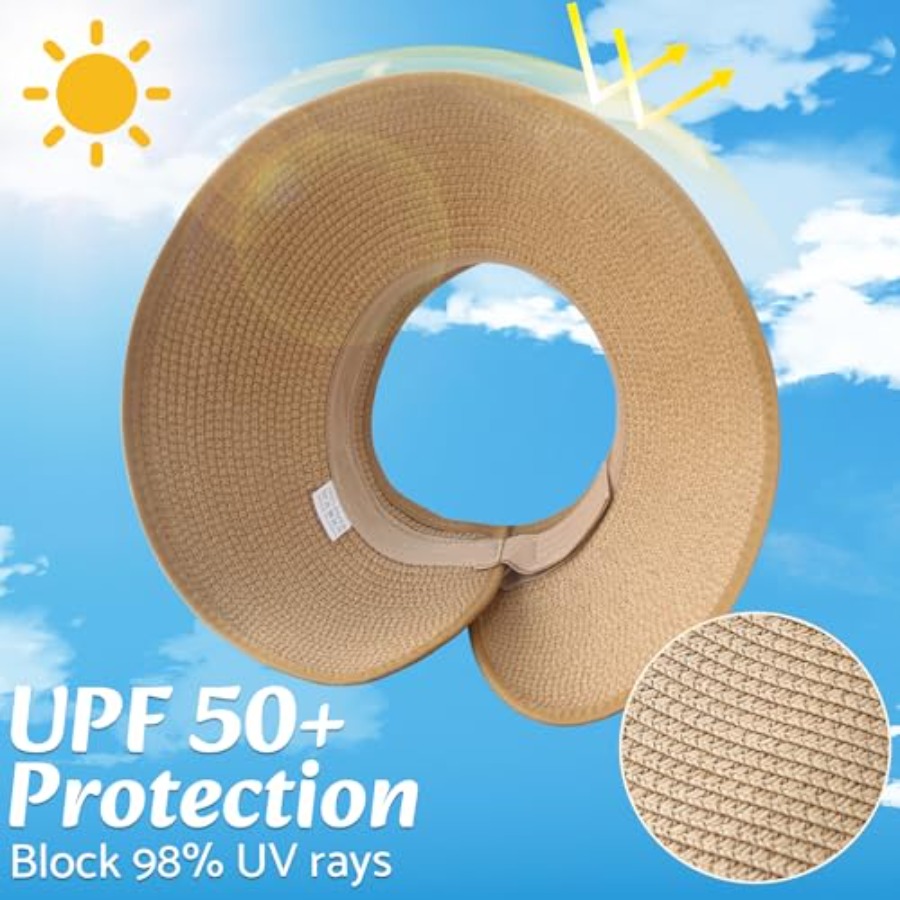 Sun Visor Hats for Women Wide  - Hat Floppy Wide บทวิจารณ์และราคา