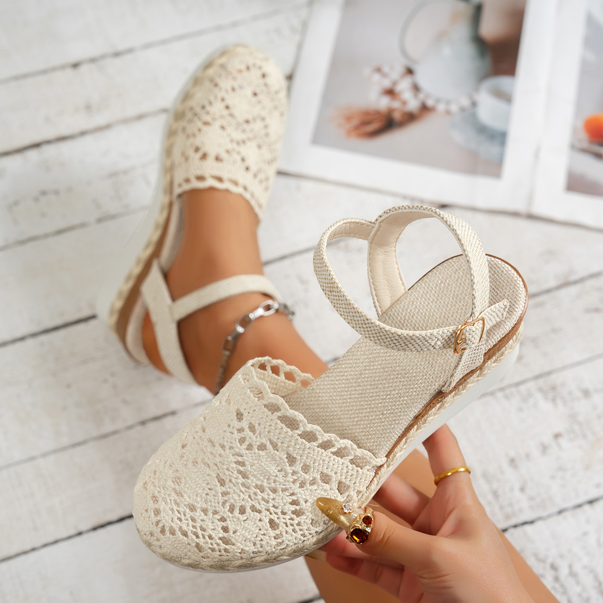 Women Wedge Sandals 2025 Summe - Wedge Espadrille Women บทวิจารณ์และราคา