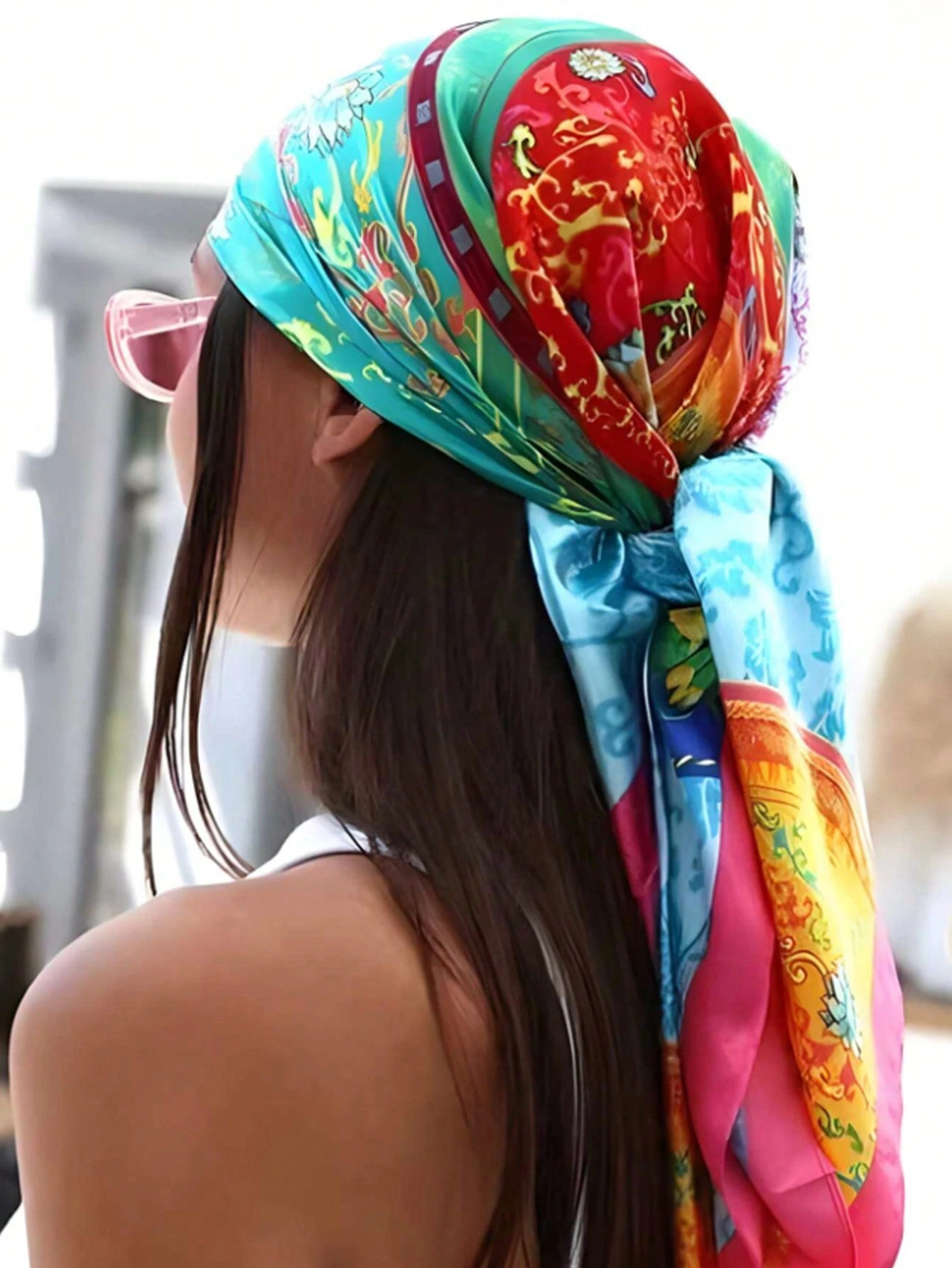 Luxury Brand Silk Satin Square - Headband Summer Knit บทวิจารณ์และราคา