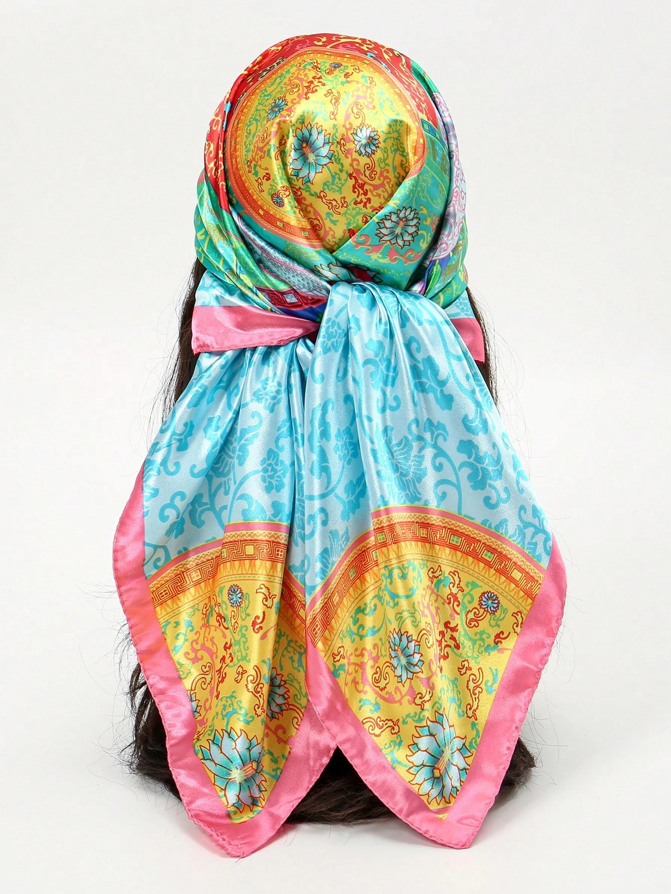 Luxury Brand Silk Satin Square - Headband Summer Knit บทวิจารณ์และราคา