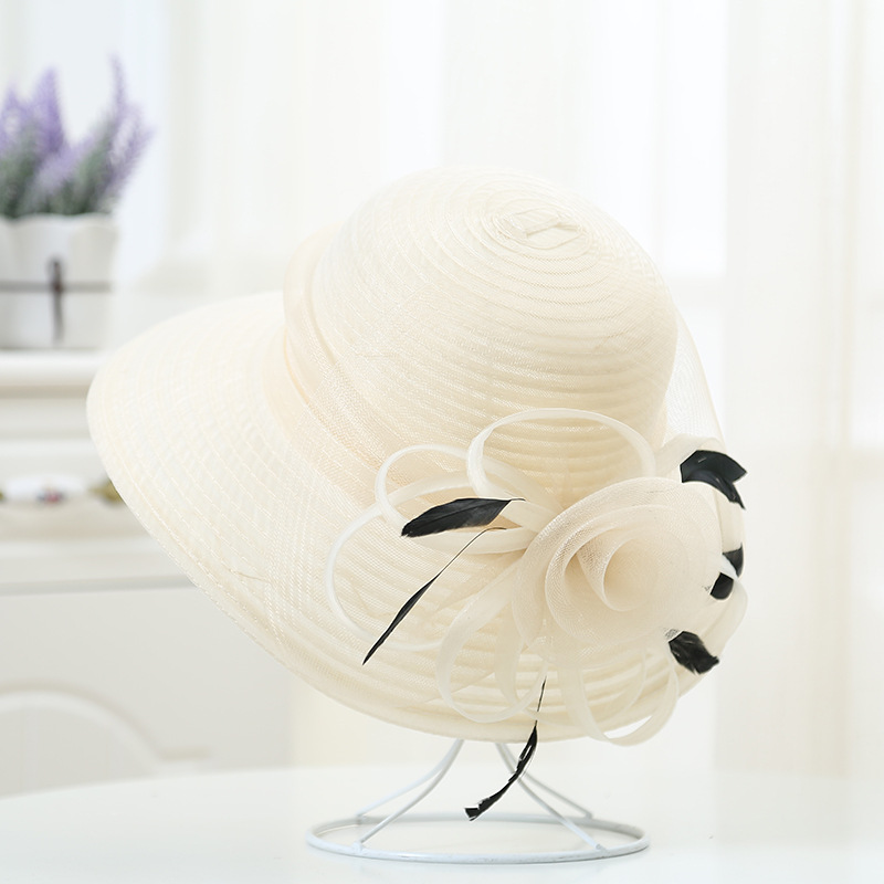 Elegant Summer Wide Brim Women - Hat Floppy Wide บทวิจารณ์และราคา
