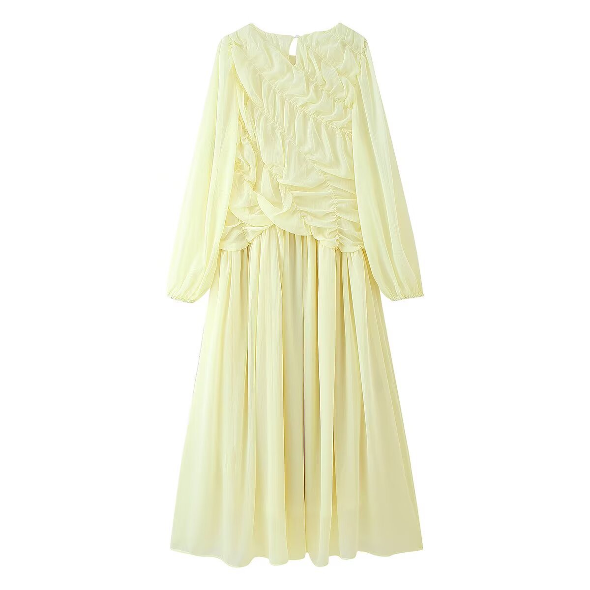 Autumn Long Sleeve Dresses 202 - Linen Dress Wrap บทวิจารณ์และราคา