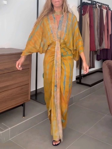 Summer Dress Women's Linen V N - Linen Dress Wrap บทวิจารณ์และราคา