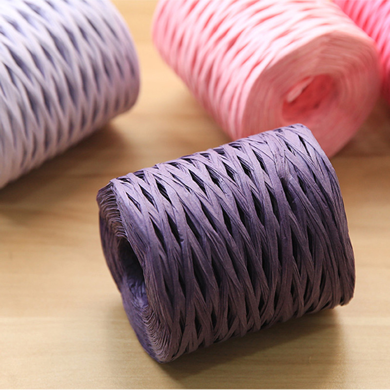 200m Natural Raffia Straw Yarn - Crochet Bag Raffia บทวิจารณ์และราคา