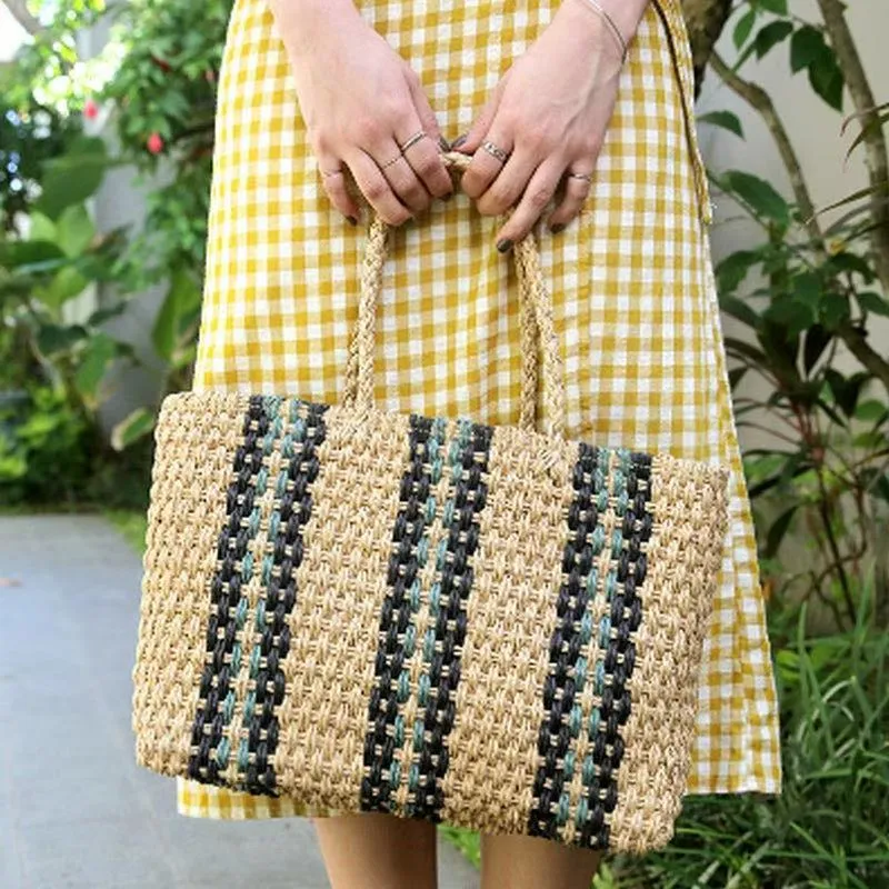 Straw Tote Bag Women One-Shoul - Tote Bag Beach บทวิจารณ์และราคา
