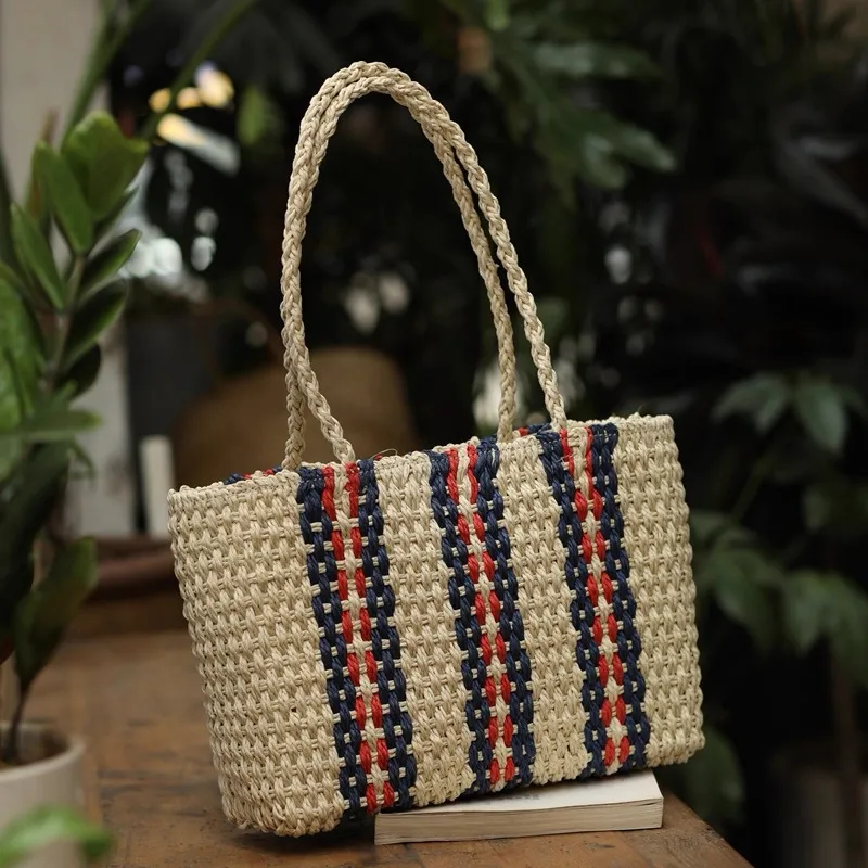 Straw Tote Bag Women One-Shoul - Tote Bag Beach บทวิจารณ์และราคา