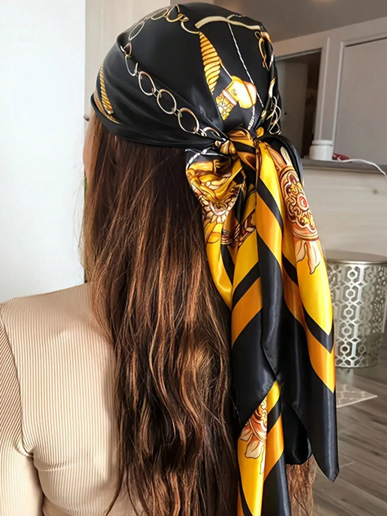 Luxury 90*90CM Vintage Chain P - Headband Summer Knit บทวิจารณ์และราคา