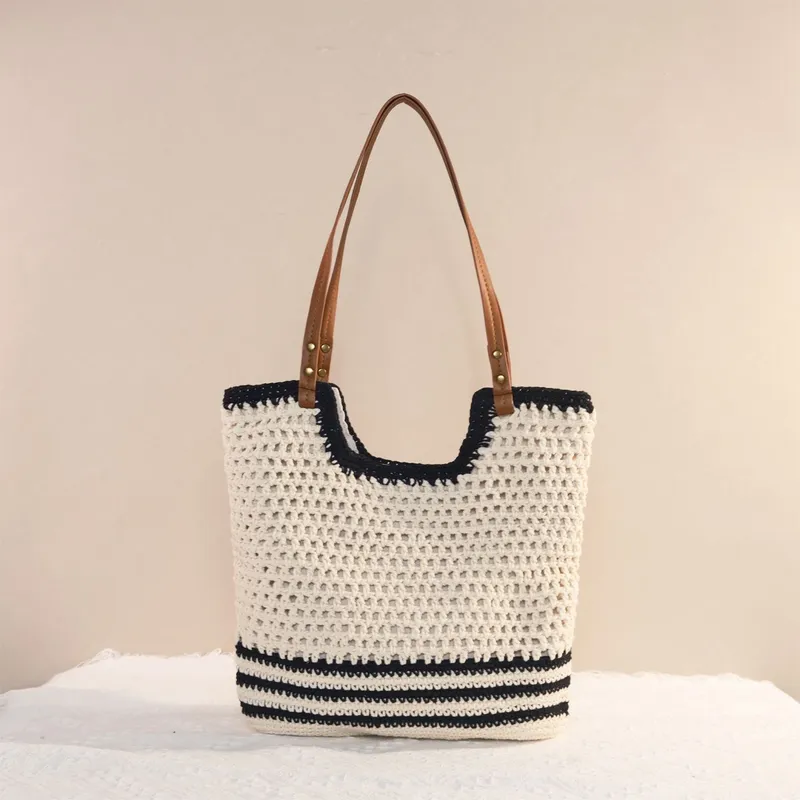Women's large-capacity hand-wo - Tote Bag Beach บทวิจารณ์และราคา