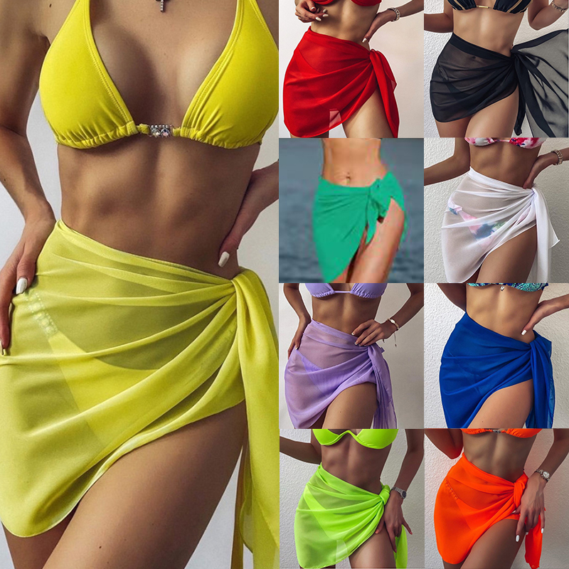 Women Chiffon Swimwear Cover U - Cover Up Kaftan บทวิจารณ์และราคา