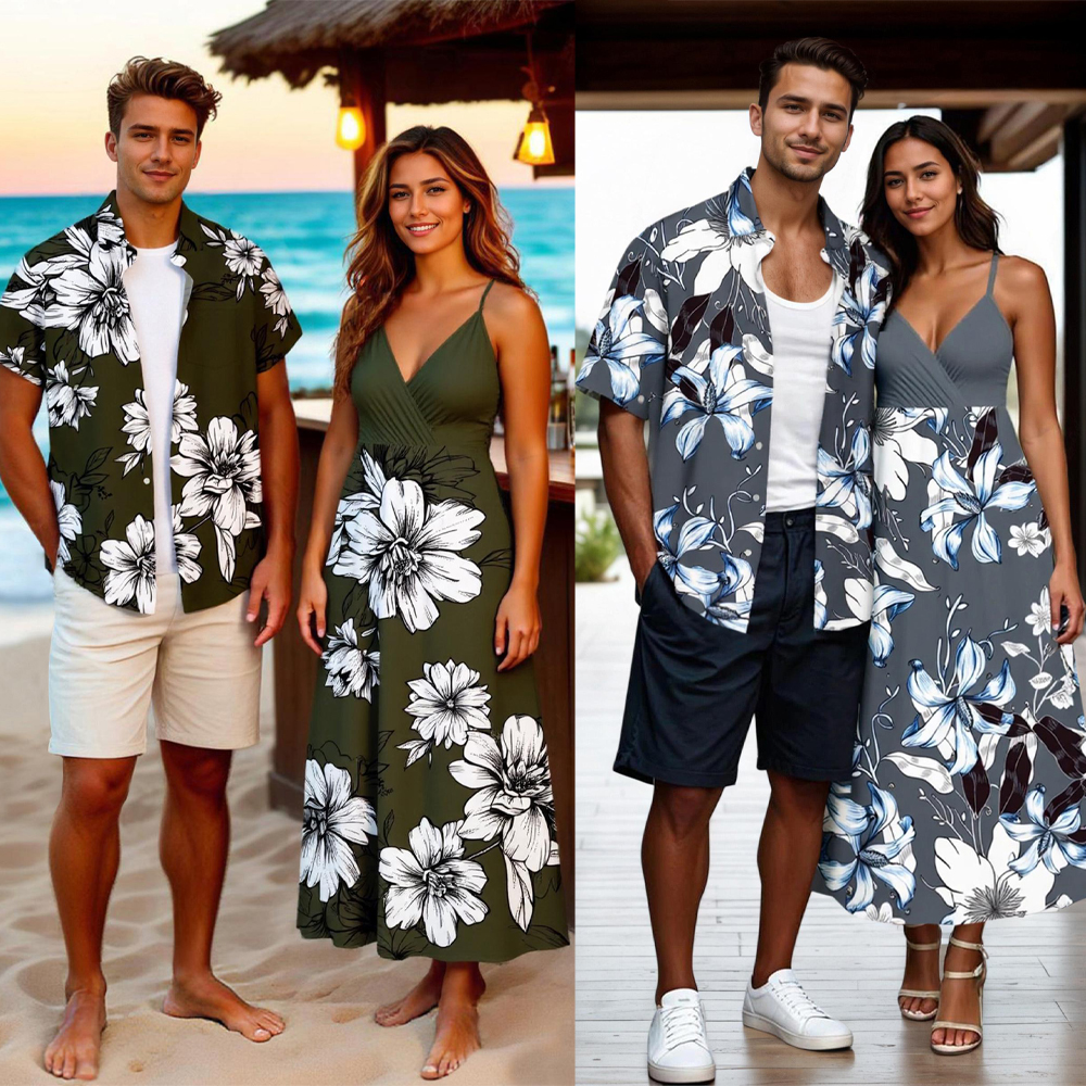 Flowers Leaf Printed Plus Size - Romper Floral Print บทวิจารณ์และราคา