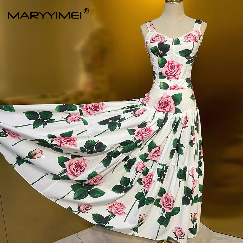 MARYYIMEI Floral-Print Pleated - Romper Floral Print บทวิจารณ์และราคา