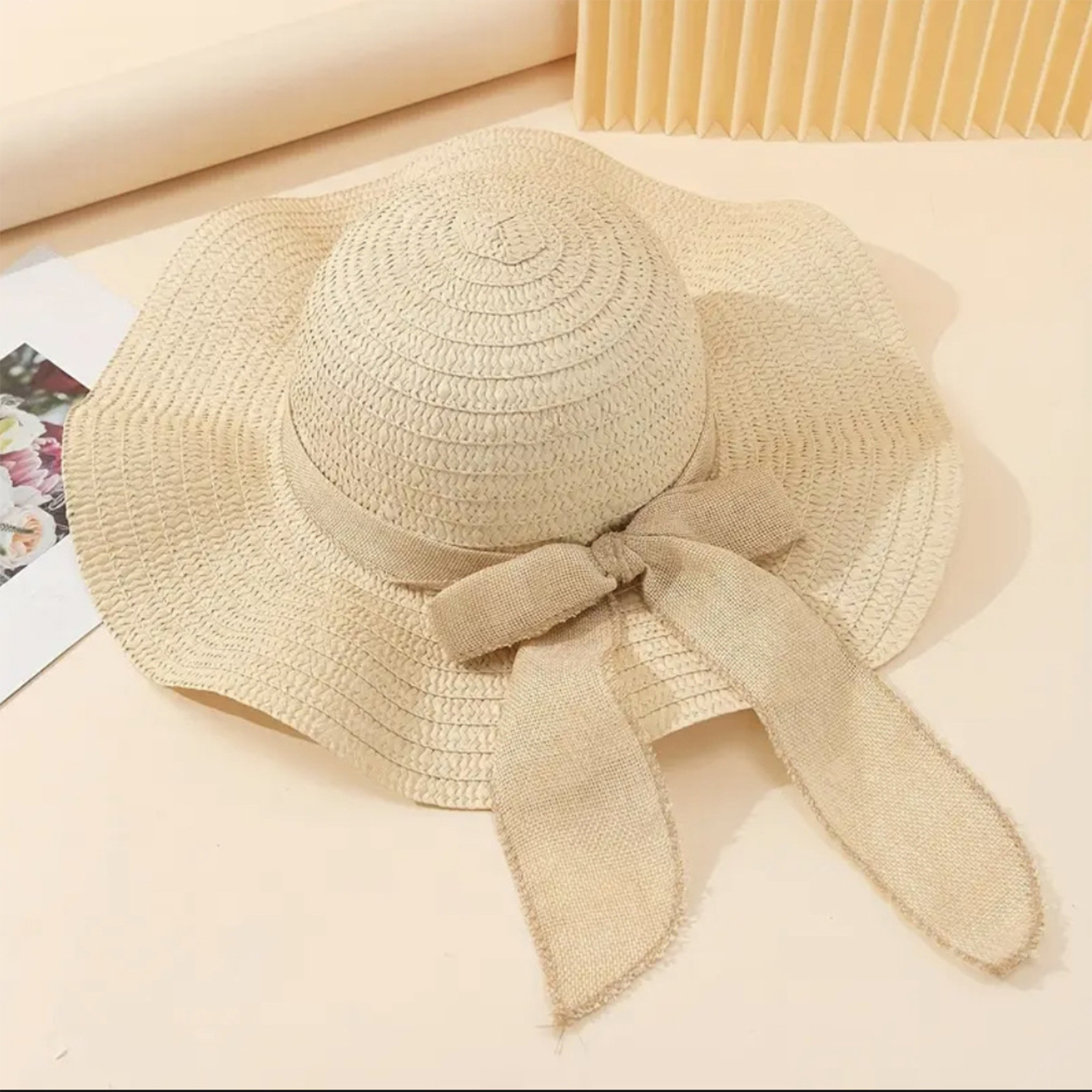 Women Bowknot Sun Hat Wide Bri - Hat Floppy Wide บทวิจารณ์และราคา