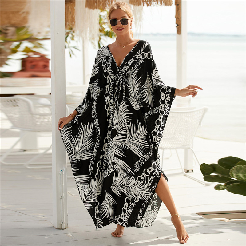 Women's Plus Size Animal Print - Cover Up Kaftan บทวิจารณ์และราคา