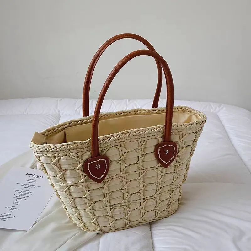 Retro European American woven  - Tote Bag Beach บทวิจารณ์และราคา