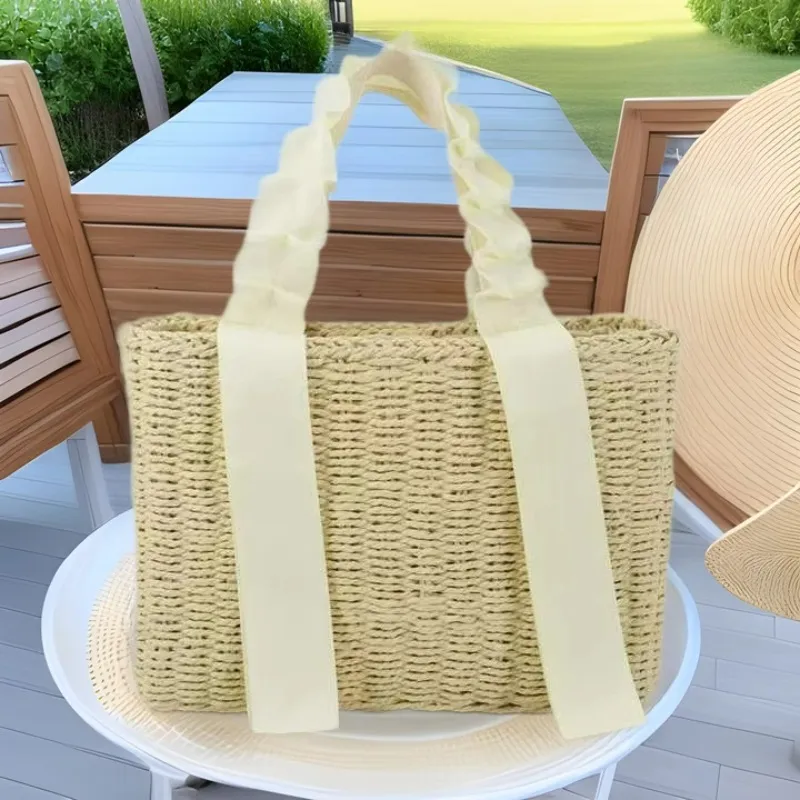Straw Woven Handbag Summer Vac - Tote Bag Beach บทวิจารณ์และราคา