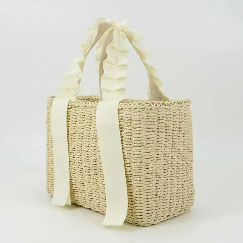 Straw Woven Handbag Summer Vac - Tote Bag Beach บทวิจารณ์และราคา