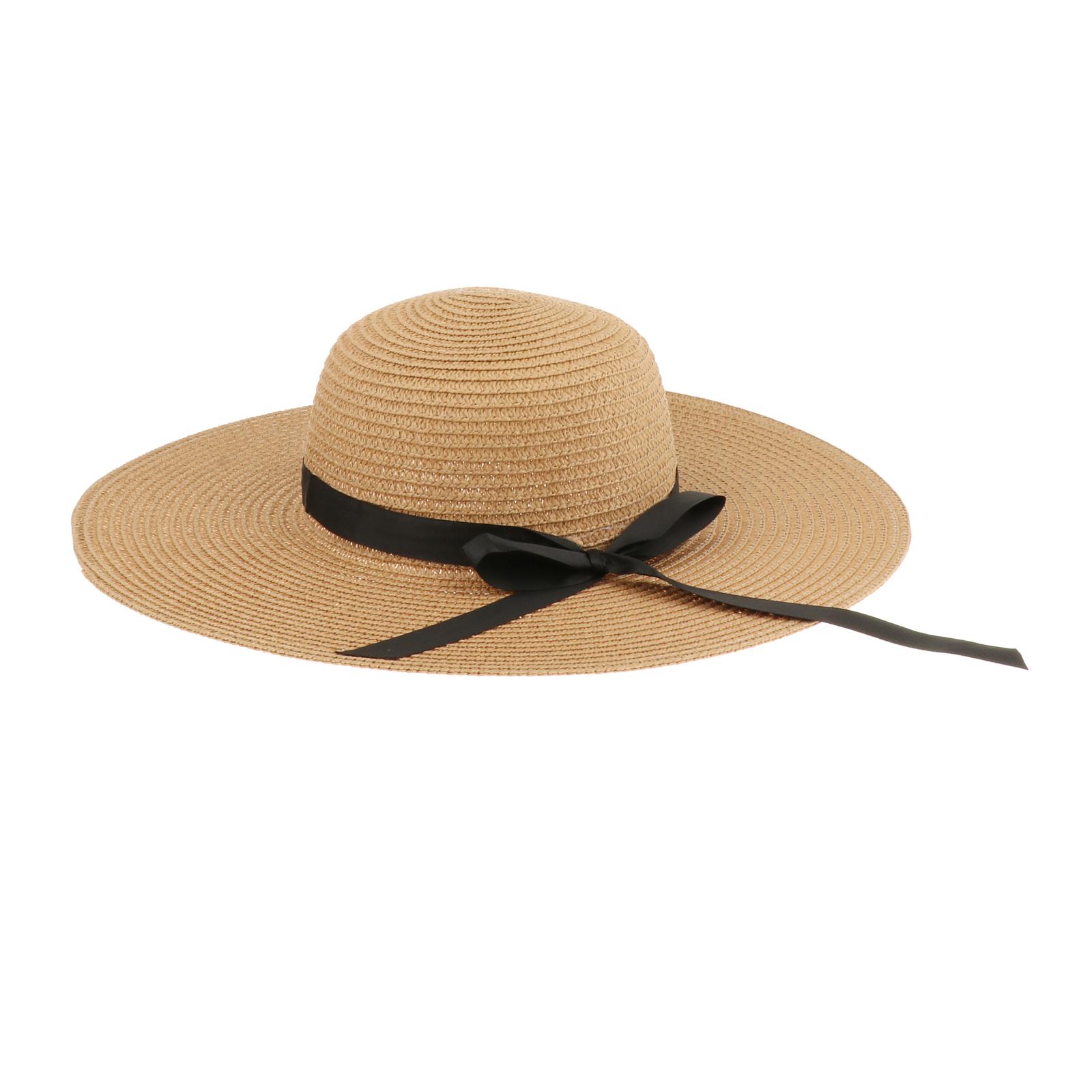 Women Wide Brim Straw Sun Hat  - Hat Floppy Wide บทวิจารณ์และราคา