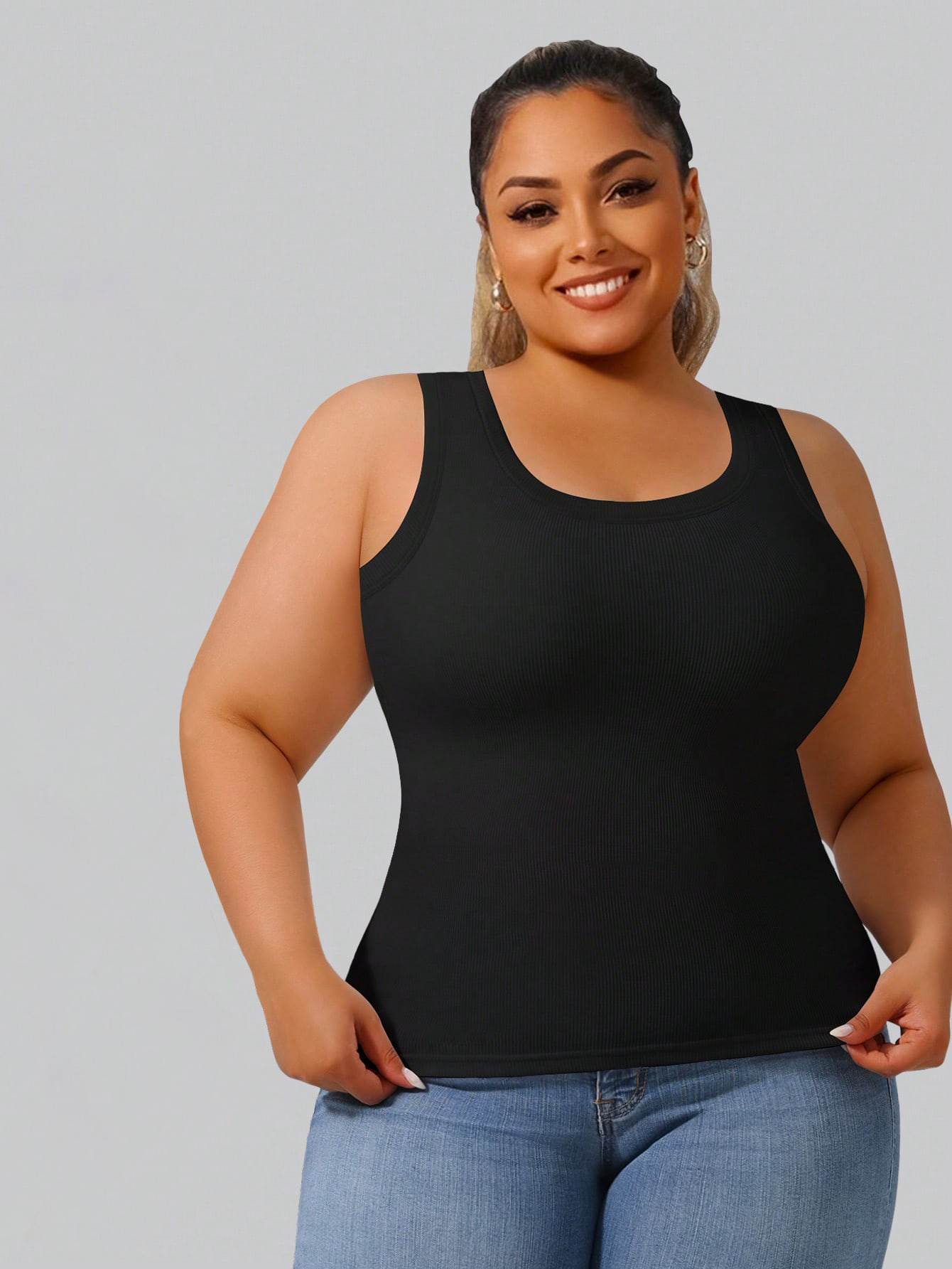 Plus Size Women's High Stretch - Crop Top Crochet บทวิจารณ์และราคา