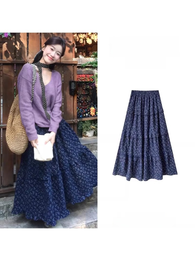 Floral A-Line Midi Skirt Women - Midi Skirt Floral บทวิจารณ์และราคา