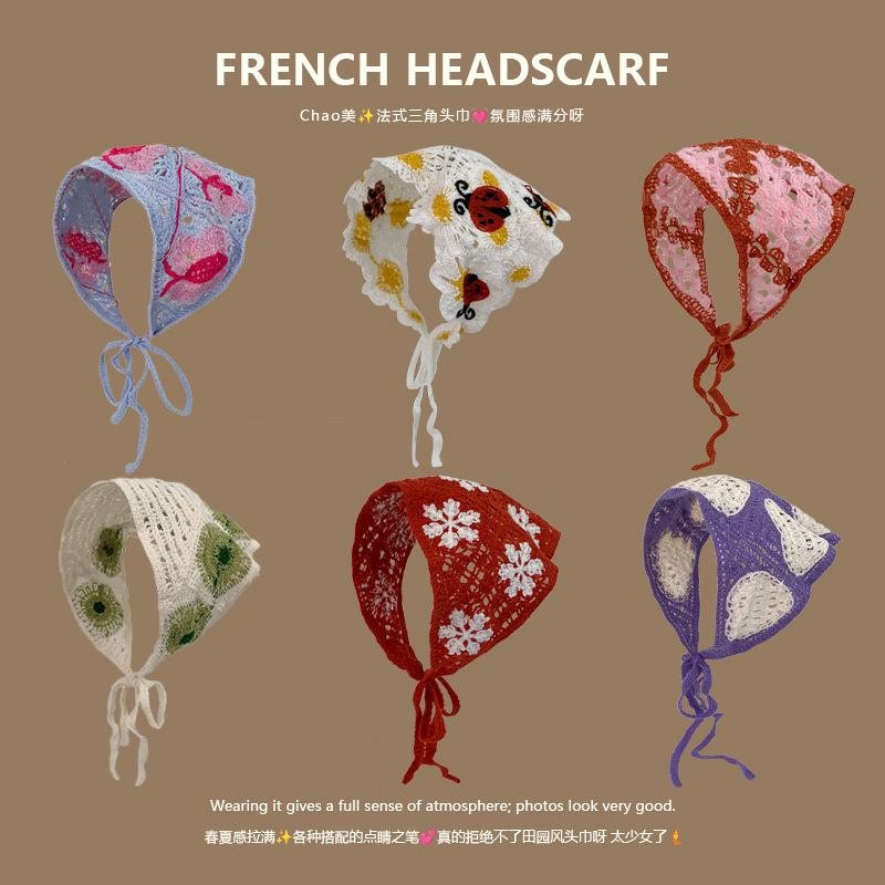 Knit Triangle Headband French  - Headband Summer Knit บทวิจารณ์และราคา