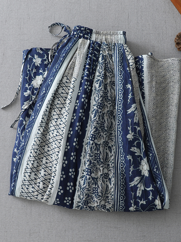 Retro Style Women's Midi Skirt - Midi Skirt Floral บทวิจารณ์และราคา