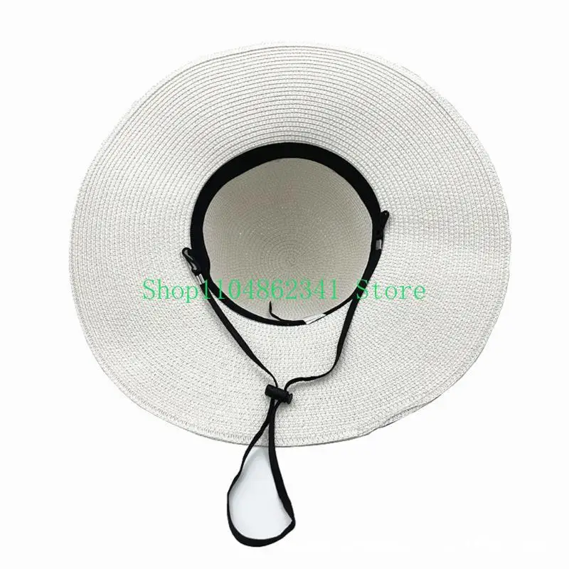 652F Elegant Floppy Straw Hat  - Hat Floppy Wide บทวิจารณ์และราคา